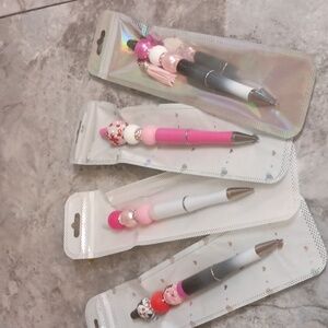 4pc Handcrafted Pen Bundle  Novelty Gift Office Supplies
